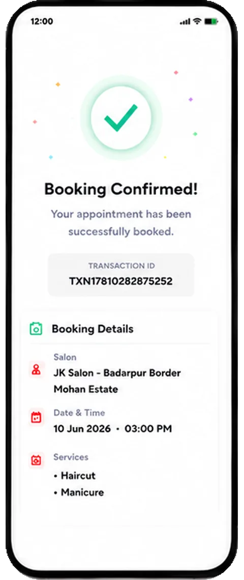 Gocut app — Booking confirmed